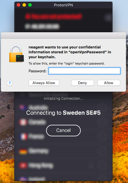 mac high sierra keeps asking for internet account passwords